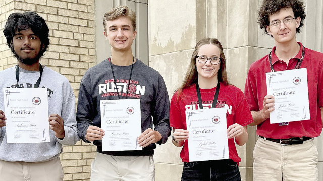 Four Ruston High students named to National Merit Semifinalist list